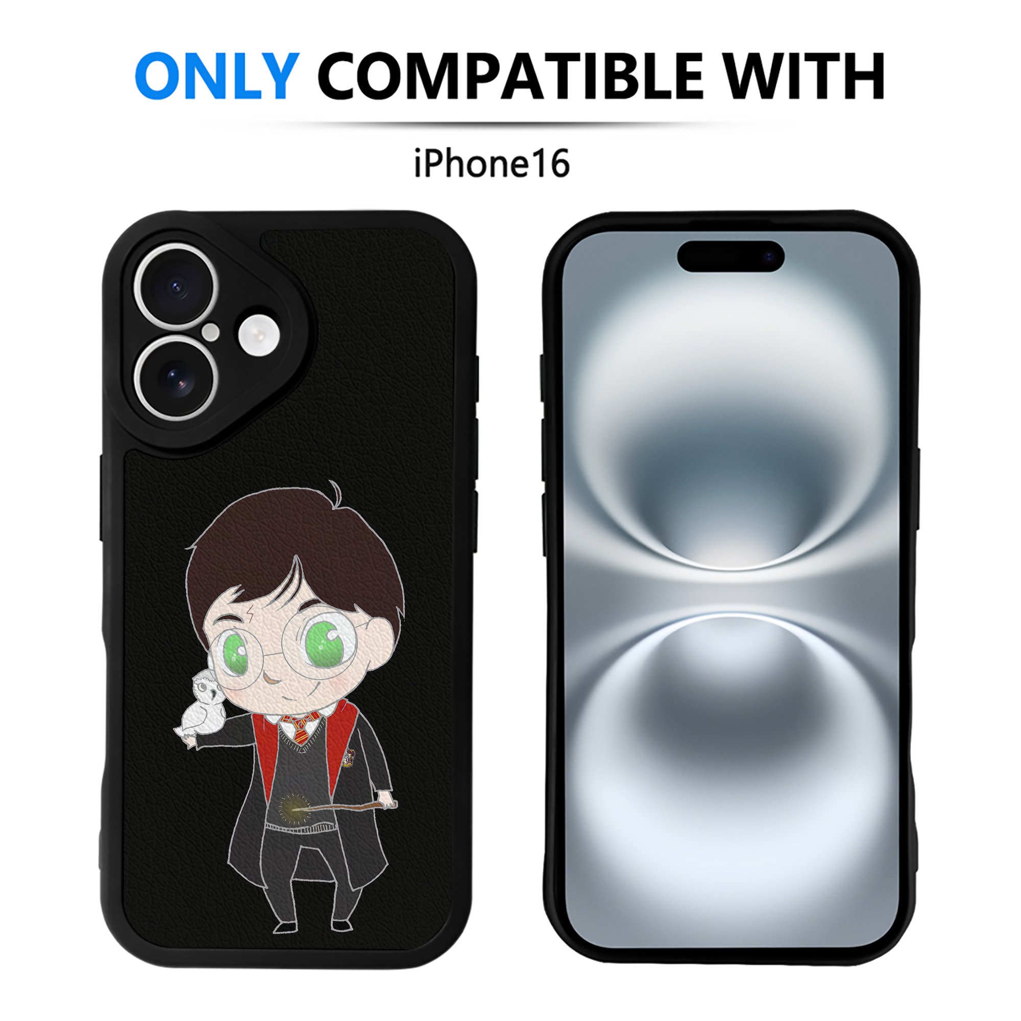 （画像用） Harry Potter ハリー・ポッターシリーズ 【iPhone 16シリーズ対応】シリコンスマホケース（レザー調） 材質：シリコン
